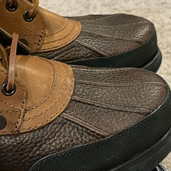 Polo Ralph Lauren Burson leather boots new tan briarwood Men’s Sizes - Picture 4 of 10